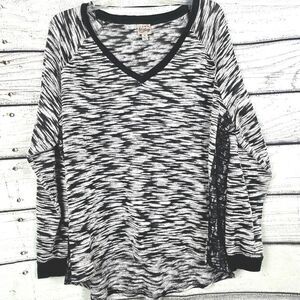 Como Vintage Black White Knit Pullover Sweater 3X